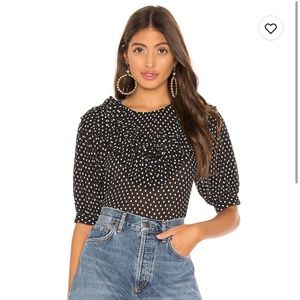 L’Academie Polka Dot Blouse